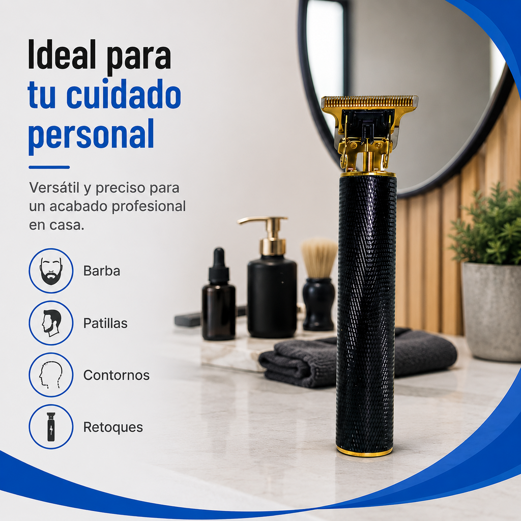 Afeitadora Vintage T9 para barba, patillas, contornos y retoques