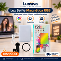 Luz Selfie Magnética RGB F06 para celular y video - RD$1,900