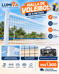 Malla de voleibol portátil de 9 metros - RD$1,800